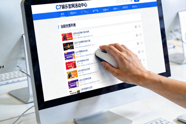步骤二：在C7娱乐官网活动中心页面浏览当前优惠列表