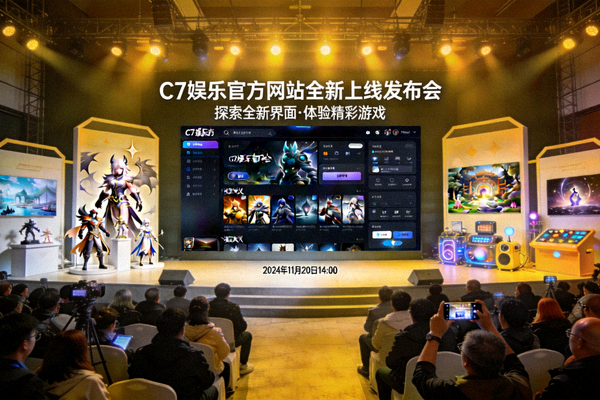 C7娱乐官方网站全新上线发布会现场图片，展示全新界面和游戏内容